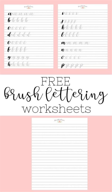 brush lettering   lettering worksheets  practice routine hand lettering worksheet
