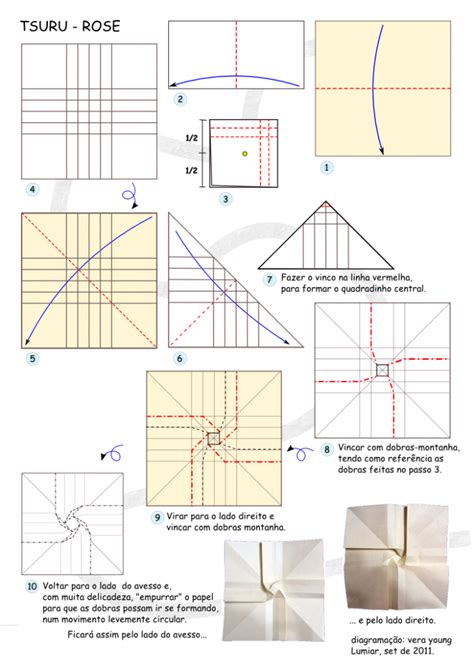 Diagrama Do Tsuru Rose Diagramas E Tutoriais Pinterest Origami
