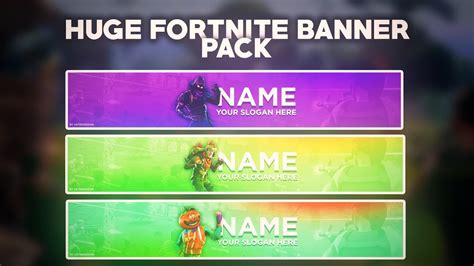 Fortnite Banner Pack Template Free Download Photoshop Youtube