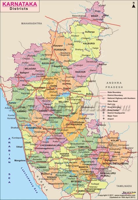 Karnataka District Map India Map Map Cartography Map