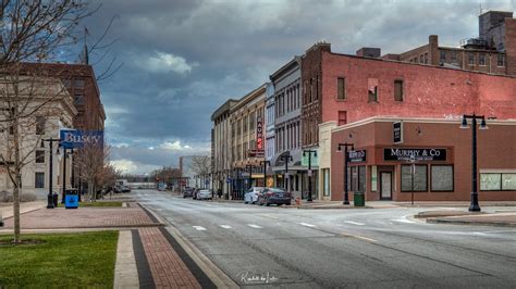 N Water Street As Seen From Central Park Decatur Illinois A Photo