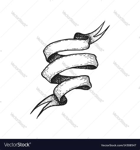 Hand Drawn Swirl Ribbon Royalty Free Vector Image