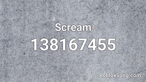 Scream Roblox Id Roblox Music Codes