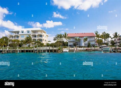 Buildings at the waterfront, Paradise Island, Bahamas Stock Photo - Alamy