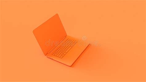 Orange Laptop Simple Stock Illustration Illustration Of Computer
