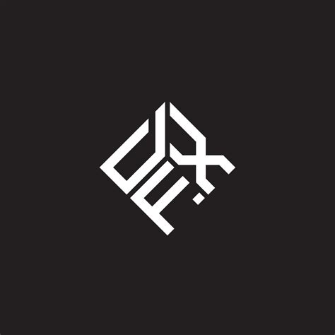 Diseño De Logotipo De Letra Dfx Sobre Fondo Negro Concepto De Logotipo