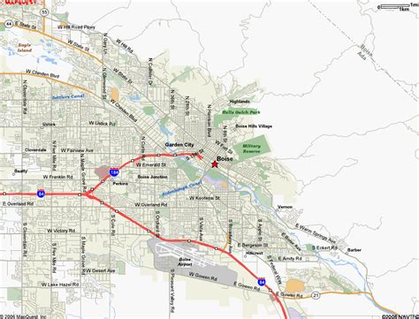 Map Of Boise Idaho Travelsmapscom