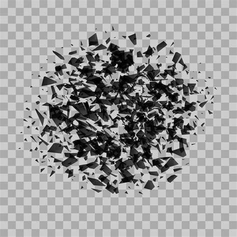 Shattered Glass Explosion Cloud Of Black Pieces 15258770 Vector Art At