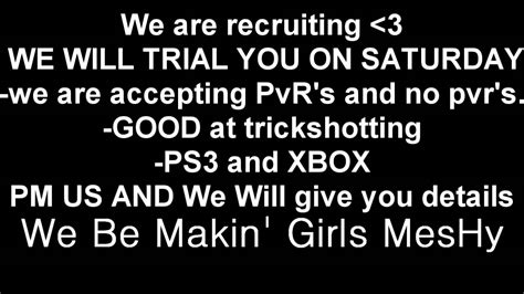 We Are Recruiting Mesh Trickshotting Youtube