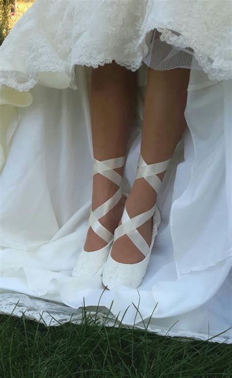 Ballerina Style Lace Bridal Shoe Flat Wedding Shoe Lace Wedding Shoe