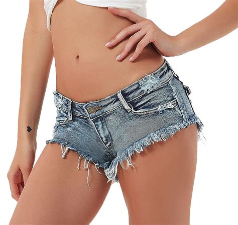 Soojun Womens Sexy Cut Off Low Waist Booty Denim Jeans Shorts Buy Online In Bahamas At Desertcart