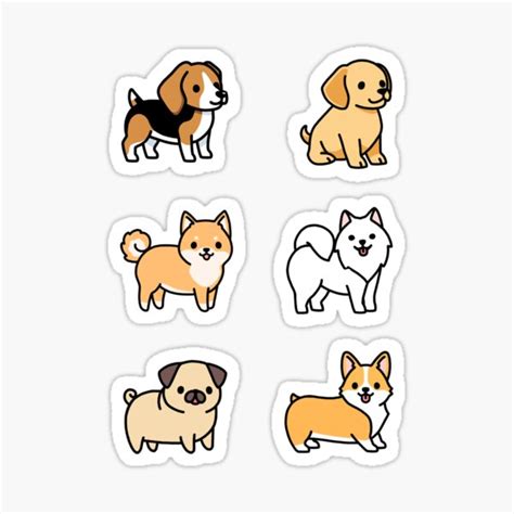 Dog Sticker Pack Sticker For Sale By Littlemandyart Redbubble