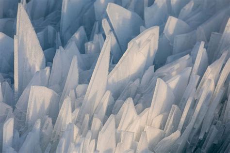 Surreal Ice Formations Give Lake Michigan Appearance Of Being Covered