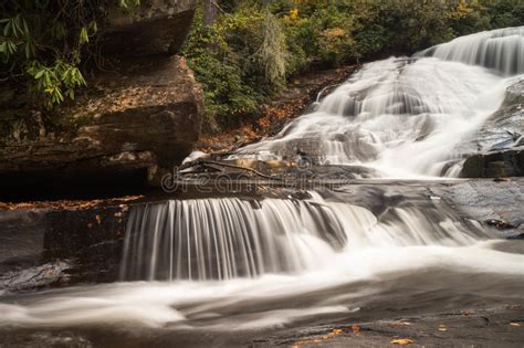 Waterfall And Forest In The Fall Stock Image Image Of Leaf Carolina