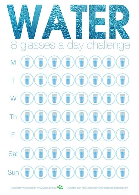 Drink 8 Cups Of Water Water Challenge Water Intake Chart Water Intake