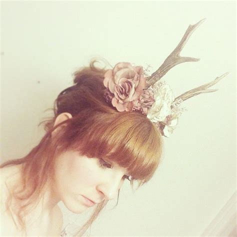 Then apply your rhinestones on top. floral antler headband | Antler headband, Diy headband, Diy crown