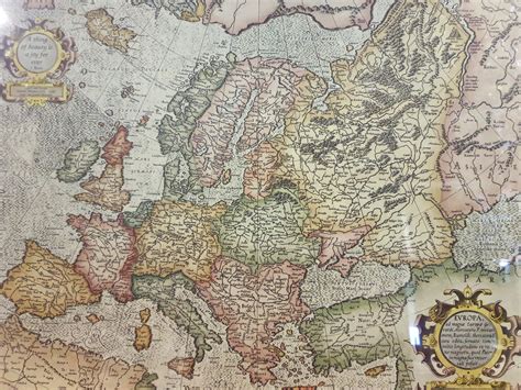 Rumold Mercator Map Of Europe Color Lithograph Netherlands