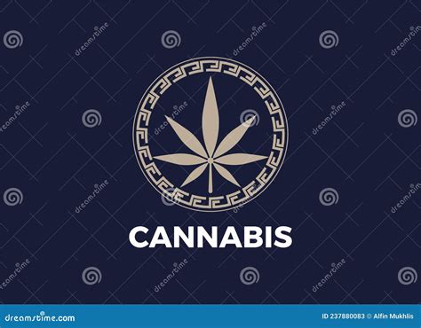 Cannabis Leaf Logo Design Inspiration Stock Vector Illustration Of Health Green 237880083