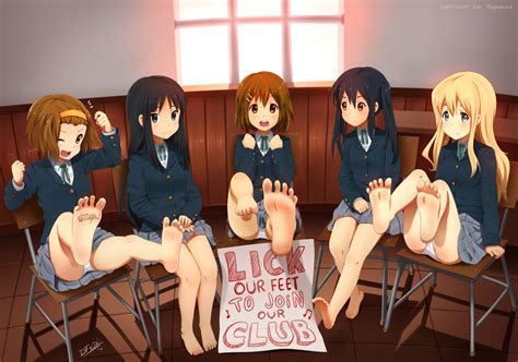 Rule 34 5girls Azusa Nakano K On Feet Foot Fetish K On Mio Akiyama K On Multiple Girls