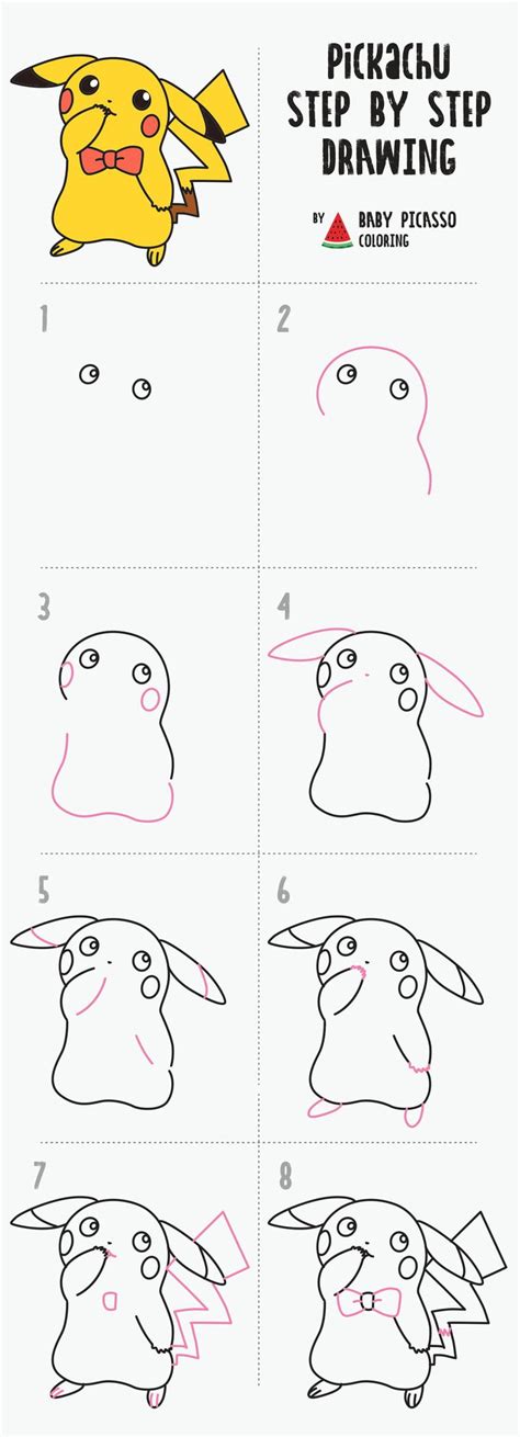 Step By Step Drawing Pikachu At Drawing Tutorials