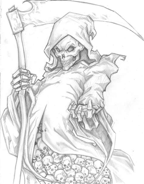 Grim Reaper Reaper Tattoo Reaper Drawing Grim Reaper Art