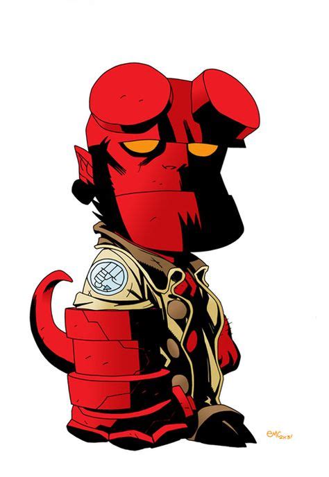 Hellboy He Looks So Adorable Chibi Characters Comic Books Art