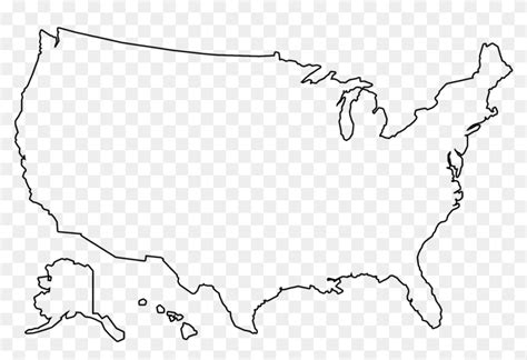 Us Map United States Map Outline Clip Art Free Vector