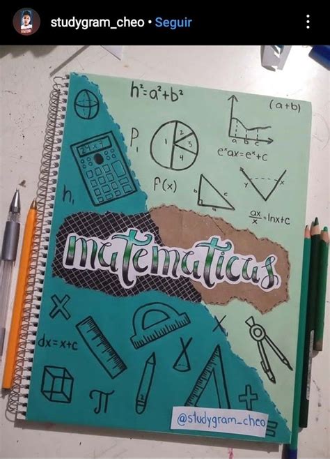 Capa De Matemática Portadas De Matematicas Libreta De Apuntes