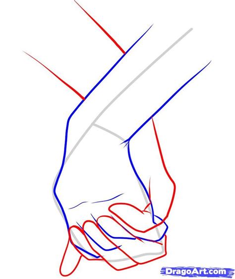 How To Draw Holding Hands Step By Step Hands People Free Online
