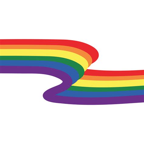Vector Illustration Of The Lgbt Community Multicolored Rainbow Ribbon