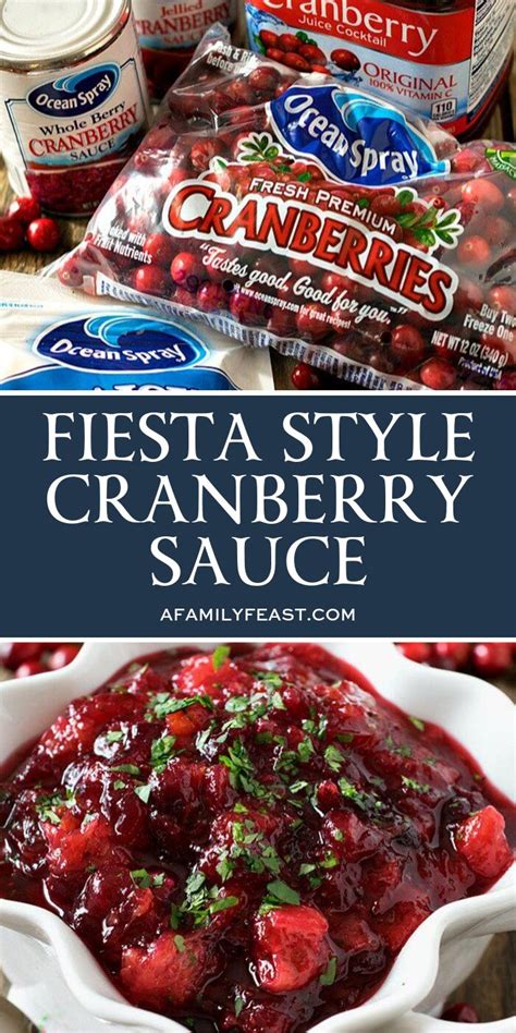 I just saw this and i live in jordan where i can get dried cranberries, ocean spray jellied sauce and cranberry juice but no fresh cranberries. Fiesta Style Cranberry Sauce | Recipe | Cranberry sauce ...