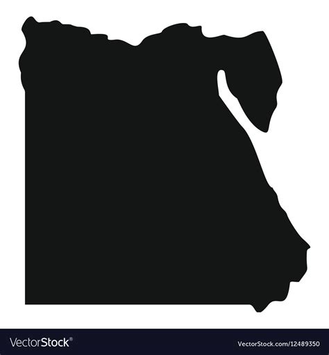 Map Egypt Icon Simple Style Royalty Free Vector Image