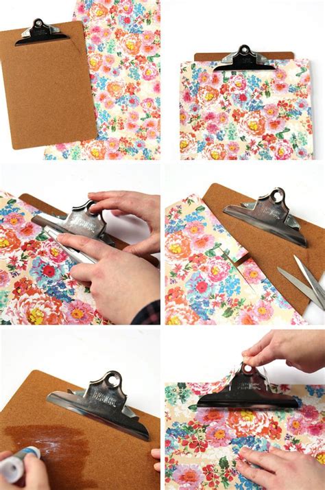 How To Decorate And Cover A Clipboard Using Wrapping Paper — Gathering