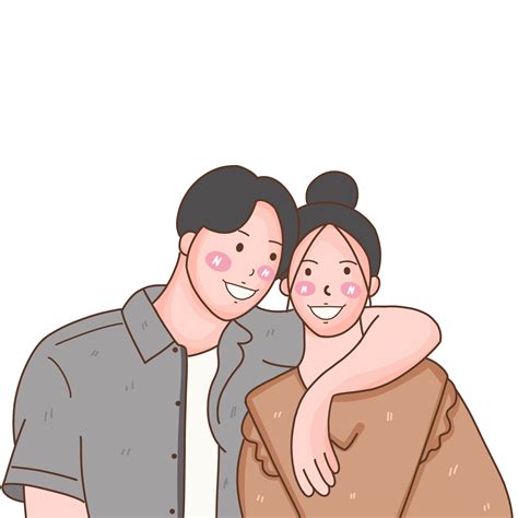 People In Love Cartoon Flat Illustration Of Diverse Cartoon Young