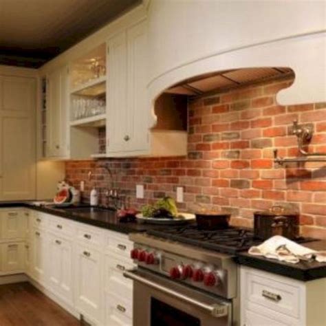 20+ Beautiful Red Brick Kitchen Design Ideas 20 | Exposed brick kitchen