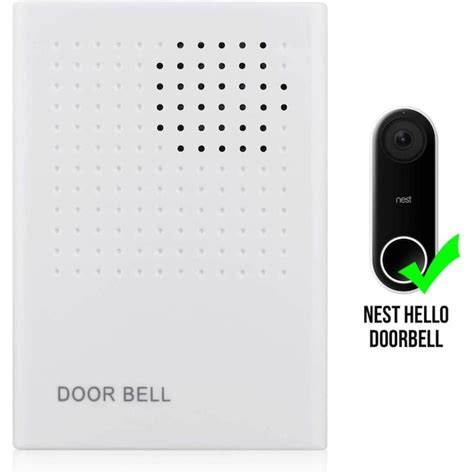 Wasserstein Doorbell Chime For Nest Hello Video Doorbell White In The