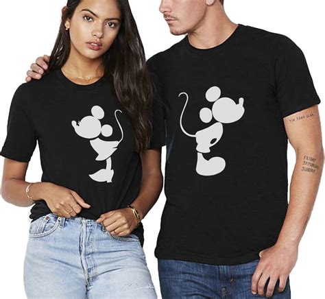 Mickey And Minnie Shirts Matching Couple T Shirt Disney Cute Funny Tops
