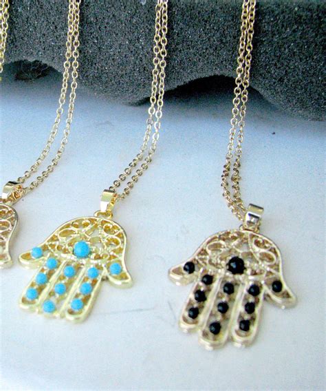 Hamsa hand necklace fatima hand necklace evil eye protector | Etsy | Hand necklace, Hamsa hand 