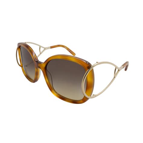 Chloe Side Loop Sunglasses Tortoise Gray Gradient Women S Sunglasses Touch Of Modern