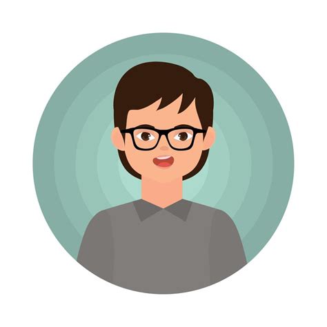 Avatar Male With Glasses 10967635 Vector Art At Vecteezy