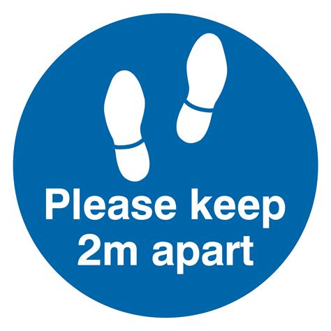 Please Keep 2m Apart Floor Graphic From Safety Sign Supplies