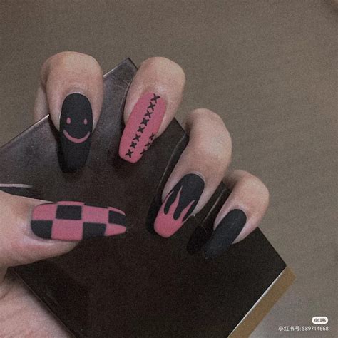 Goth Nails Edgy Nails Grunge Nails Stylish Nails Fake Nails Swag