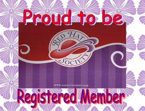 Red and quote tagged logos. Proud To Be! | Red hat society, Red hats, Red hat ladies