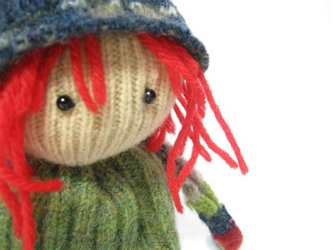 Handmade Rag Doll Eco Friendly Toy Ooak Scrap Doll Upcycled Etsy