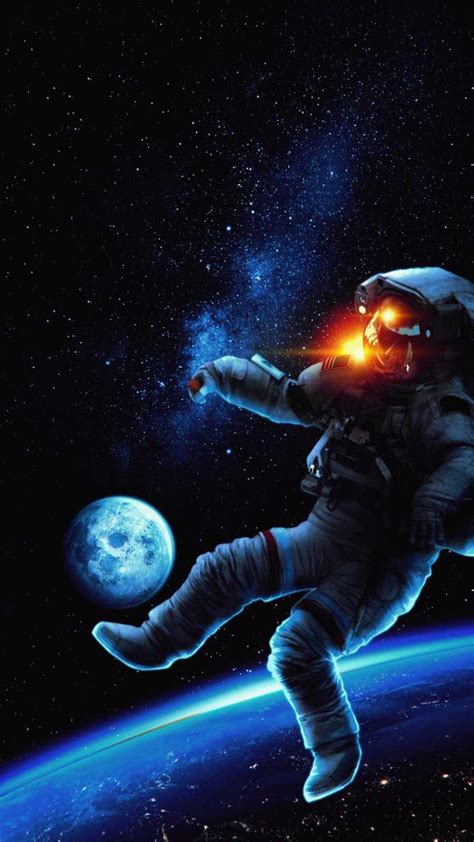 Astronaut Space Surfing Iphone Wallpapers
