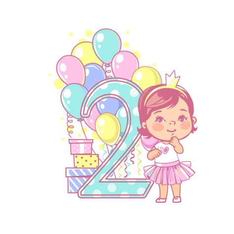 Girl 2nd Birthday Illustrations Royalty Free Vector Graphics And Clip