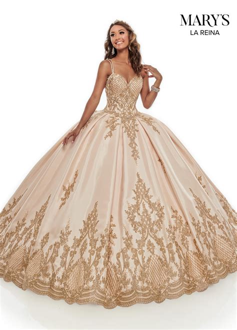 Look Radiant During Your Quinceañera In This Embroidered Satin