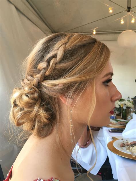 Prom is one of the most exciting events of any teen's life. Prom hair updo with braid and swoopy side!! | Hair hacks ...