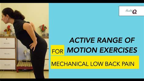 Active Range Of Motion Exercises For Mechanical Low Back Pain Hindi Youtube