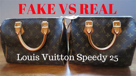 By knowing the year the bag was manufactured you can look up the material it should be made from. Fake Louis Vuitton Speedy 25 - Speedy 25